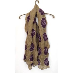 Echo Accessories - 🆕 ECHO GREEN PURPLE SAND DOLLAR OBLONG SCARF Echo Accessories - 🆕 ECHO GREEN PURPLE SAND DOLLAR OBLONG SCARF